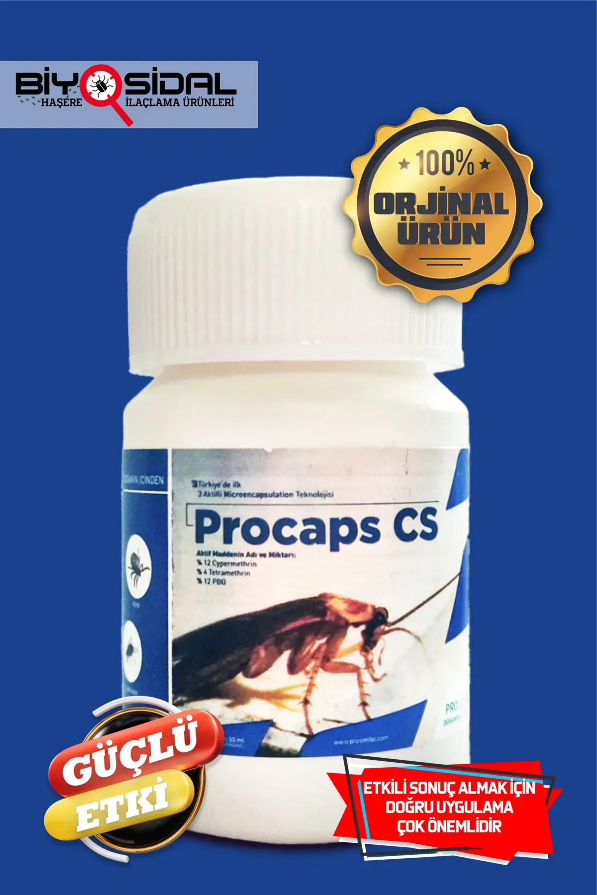 PROCAPS CS Hamamböceği Kene Karasinek Haşare Ilacı 50 ml