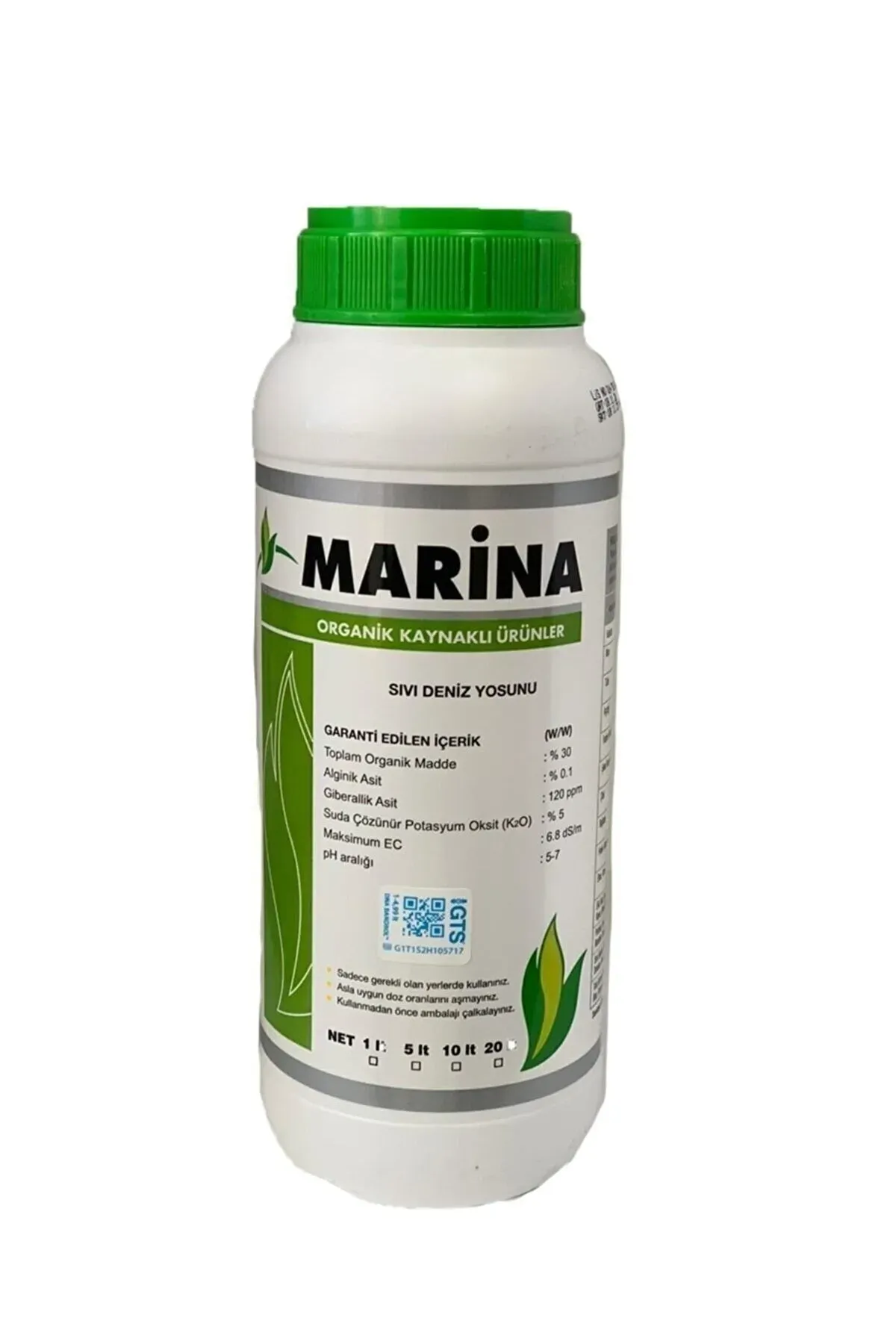 Marina Sıvı Deniz Yosunu Organik 1 Lt