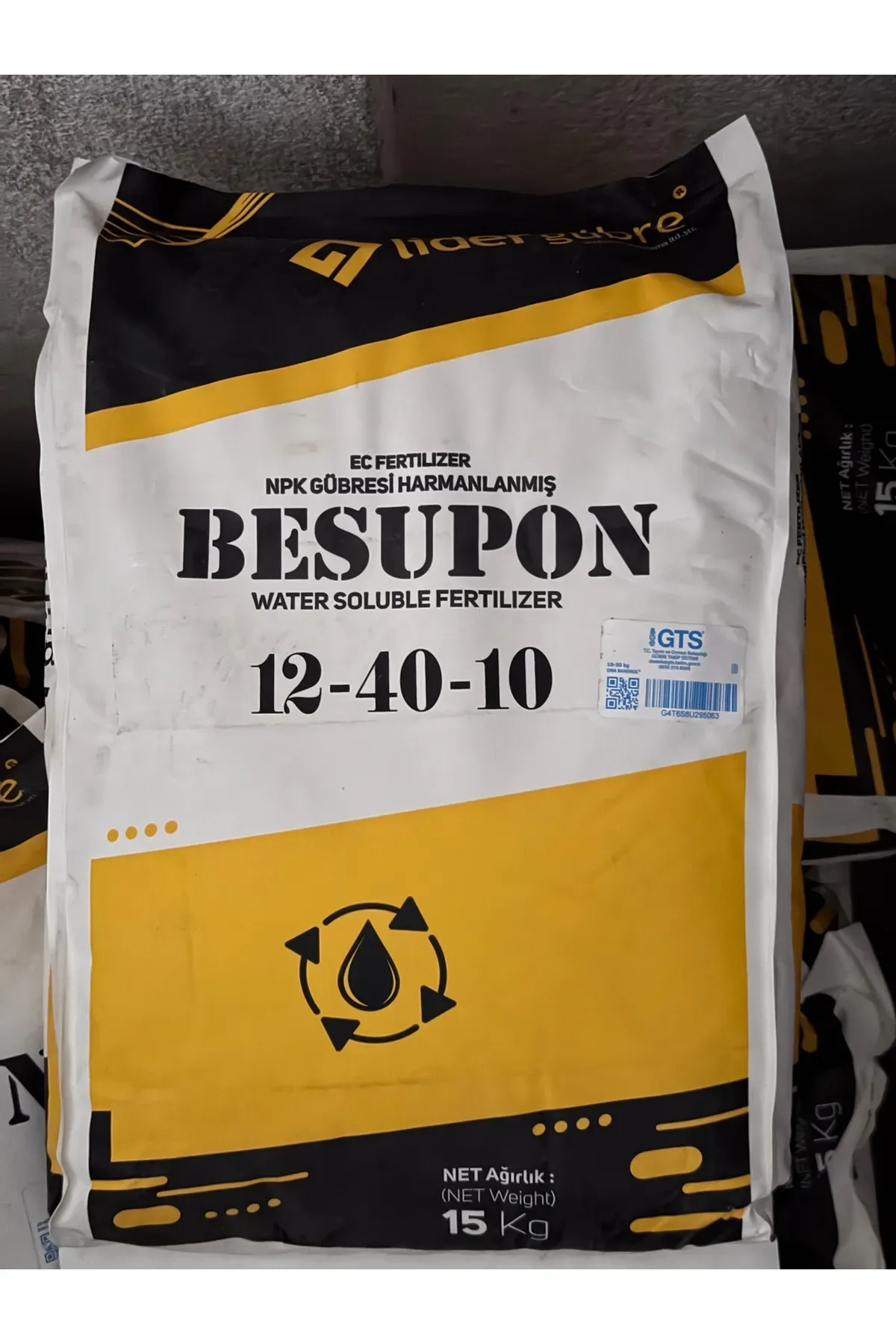 Lider Gübre Besupon 12-40-10 Çiçeklendirici Klorsuz 15 Kg Çilek Mısır Verim Artırıcı