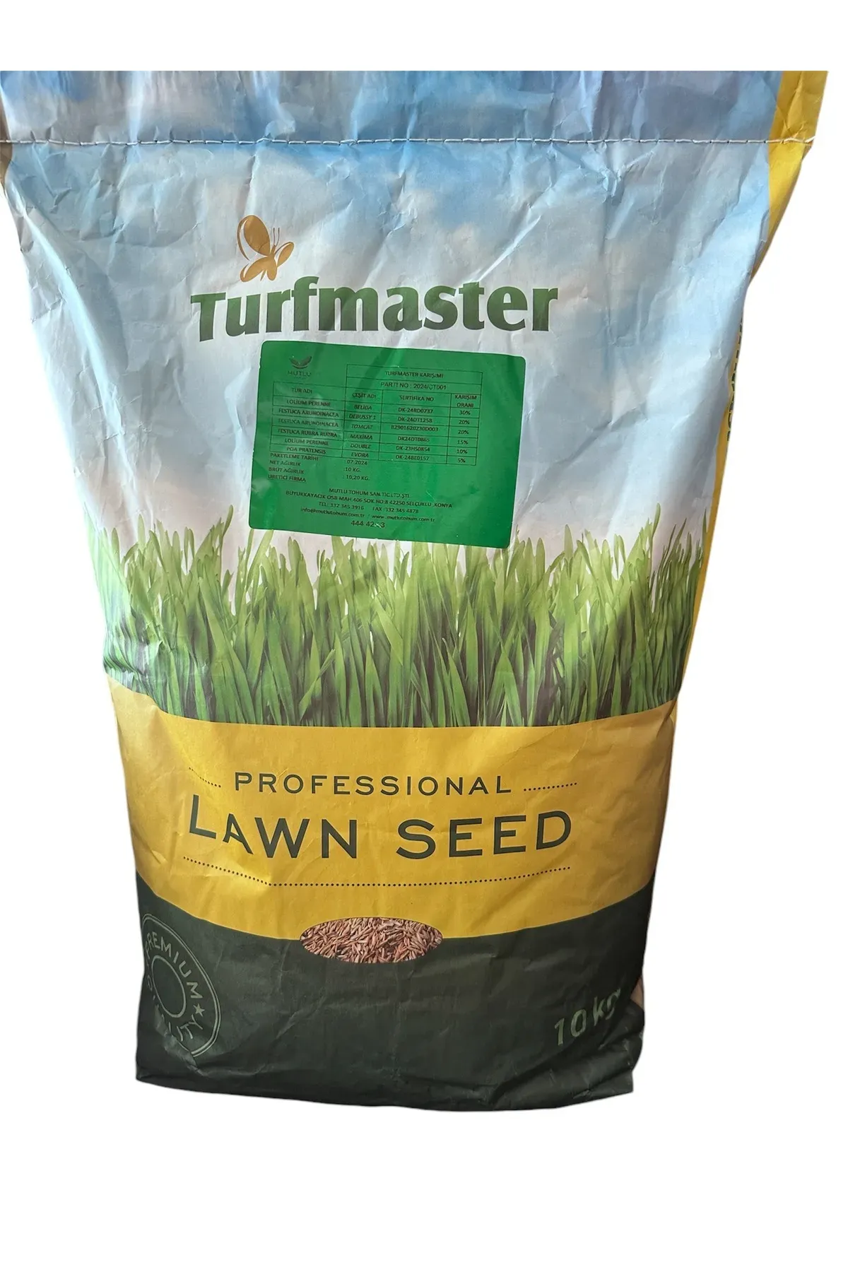 Mutlu Turfmaster İthal 6 lı Çim Karışımı, Lawn Seed. Lolium Perenne.Festuca, Poa Pratensis 10 kg.