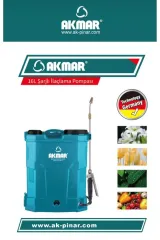 Akmar Şarjlı ilaçlama pompası 16 Lt Dezenfektan sırt pompası akülü GERMANY (ALMAN)TEKNOLOJİ